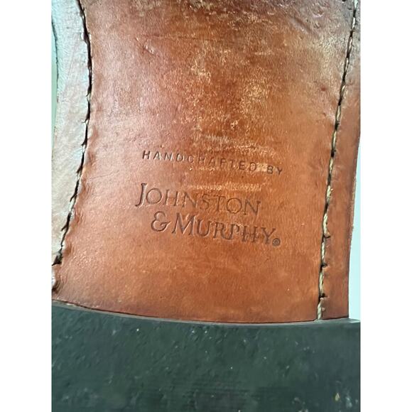 Johnston & Murphy Penny Loafer Slip On Shoe Cognac Brown Leather Size 9 E JL main image 10